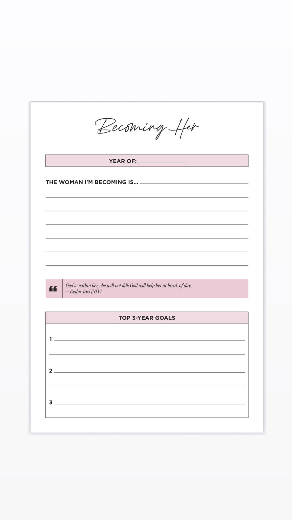 For Her Weekly Planner